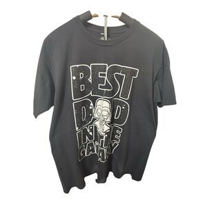 Star Wars Darth Vader Best Dad In The Galaxy Mens L Black Graphic T-Shirt